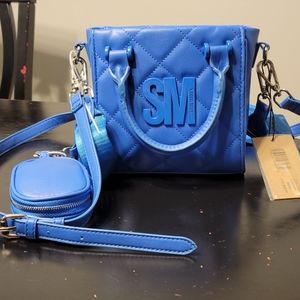 Steve Madden Blue Bbabi Purse. Sapphire blue. New with tags. 7”x7”.